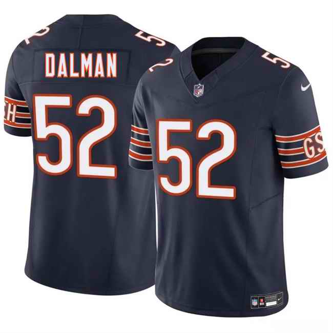 Men's Chicago Bears #52 Drew Dalman Navy 2025 F.U.S.E. Vapor Stitched Football Jersey
